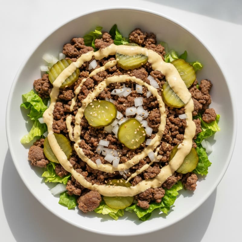 Ground Beef Big Mac Bowl