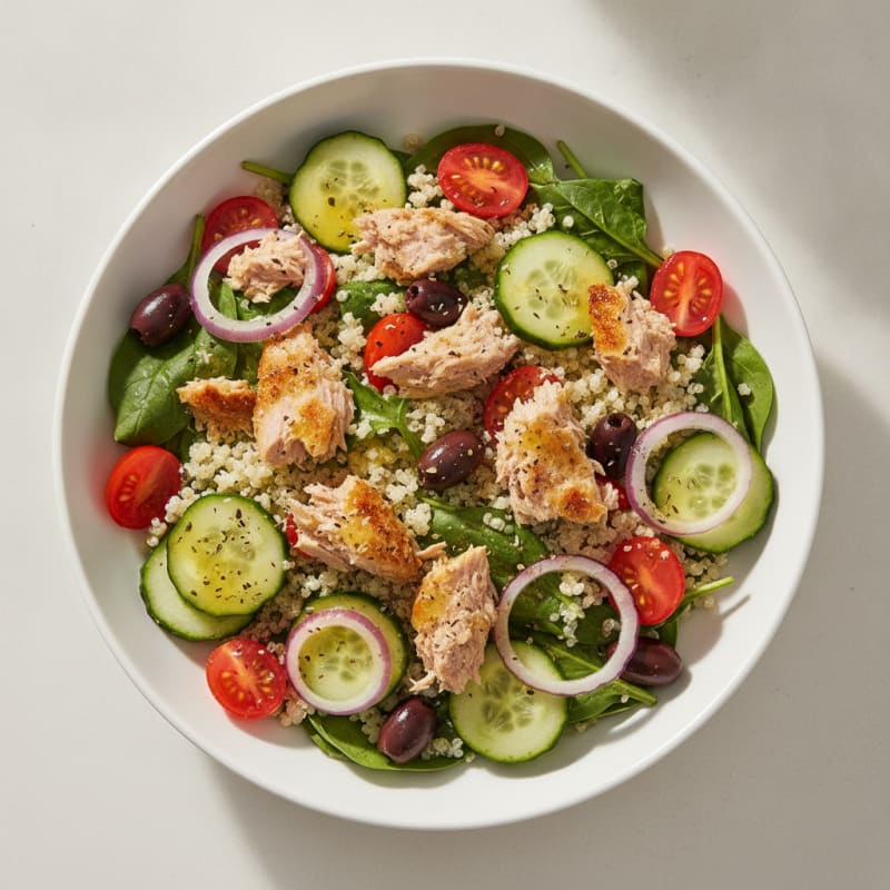 Mediterranean Tuna Quinoa Bowl