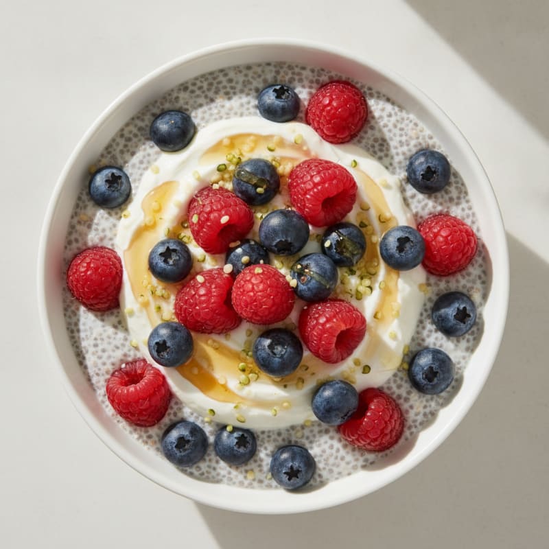 Berry Chia Seed Pudding Parfait