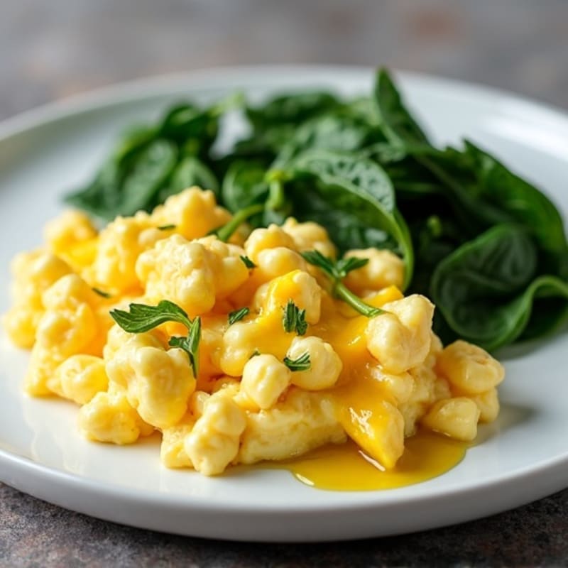 Fluffy Cottage Cheese Scrambled Eggs