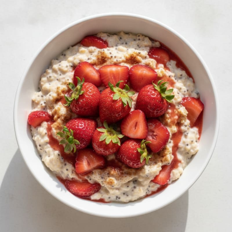 Strawberry Shortcake Overnight Oats