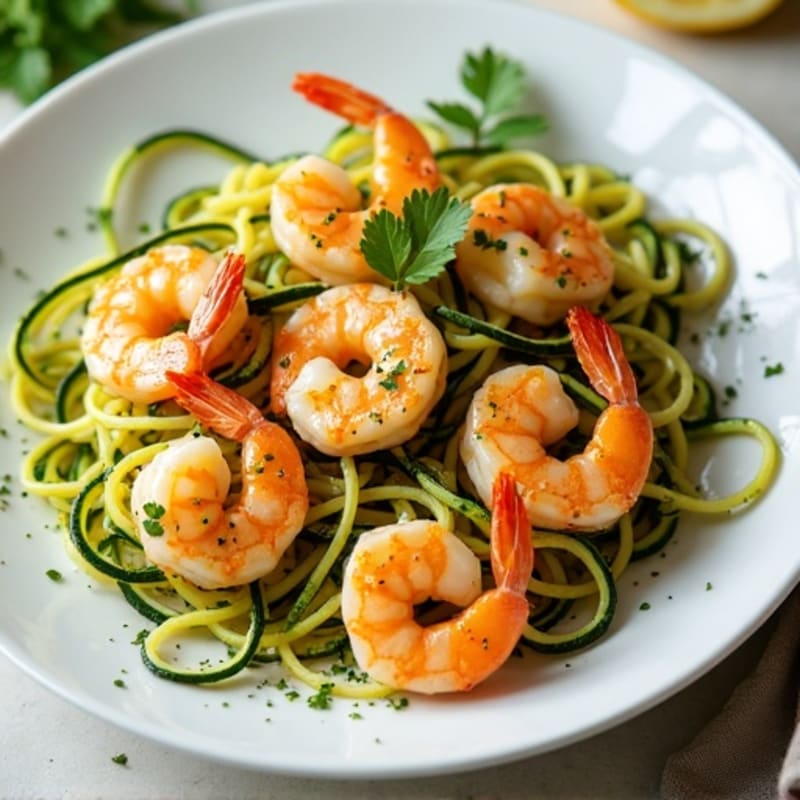 Lemon-Herb Grilled Shrimp with Zucchini Noodles