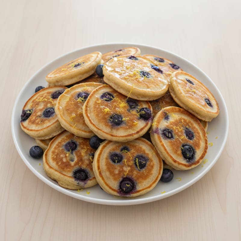 Blueberry Ricotta Pancakes with Lemon Zest