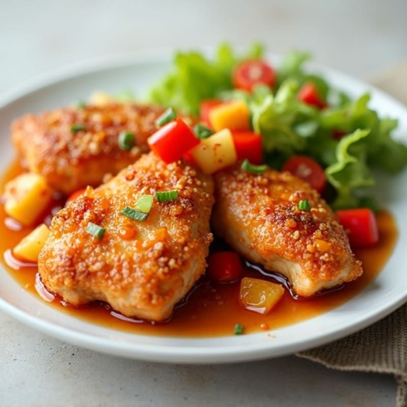 Crispy Baked Sweet and Sour Chicken