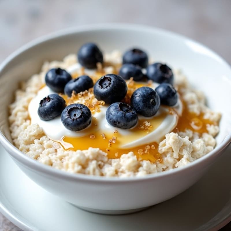 Overnight Oats with Greek Yogurt and Chia Seeds