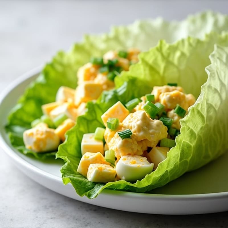 Creamy Greek Yogurt Egg Salad Lettuce Wrap