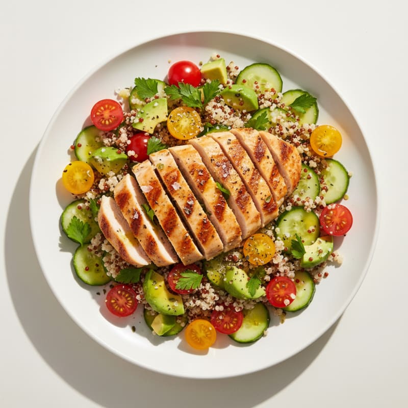 Lemon Herb Chicken and Quinoa Salad
