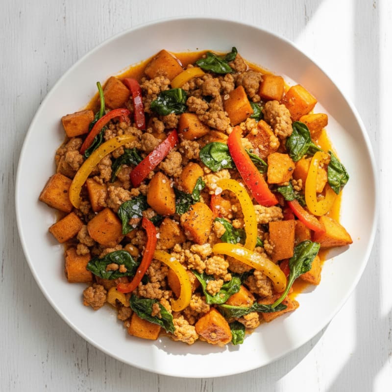 Turkey and Sweet Potato Skillet