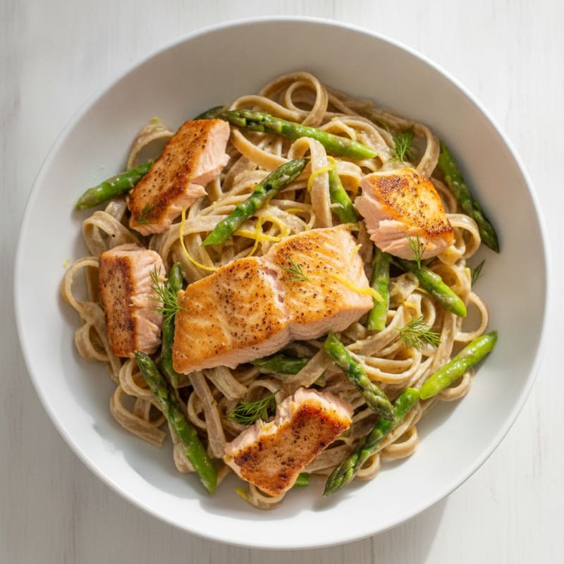 Lemon-Dill Salmon Fettuccine