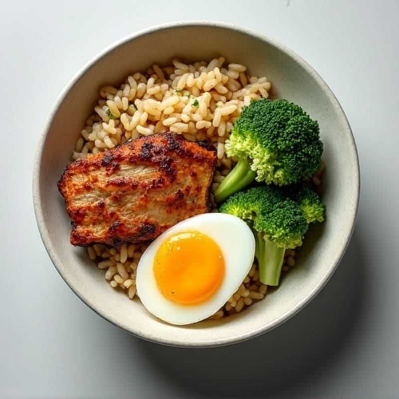 Garlic Pork and Broccoli Rice Bowl