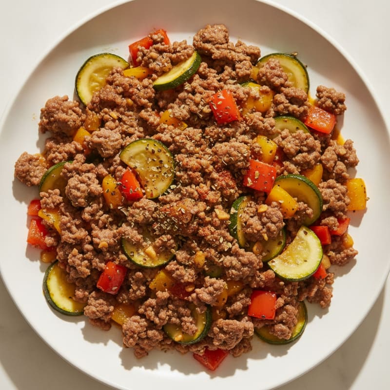 Savory Ground Beef and Vegetable Skillet