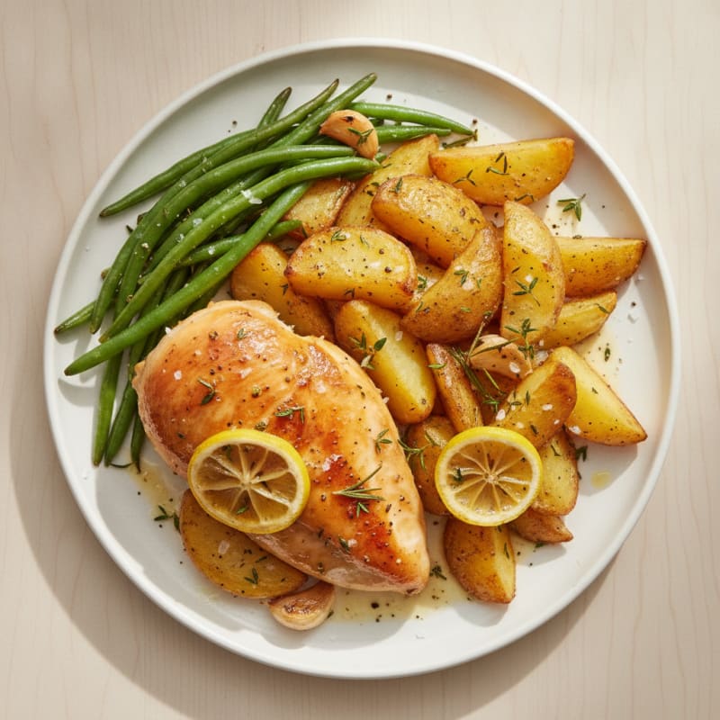 Lemon Herb Roasted Chicken and Potatoes