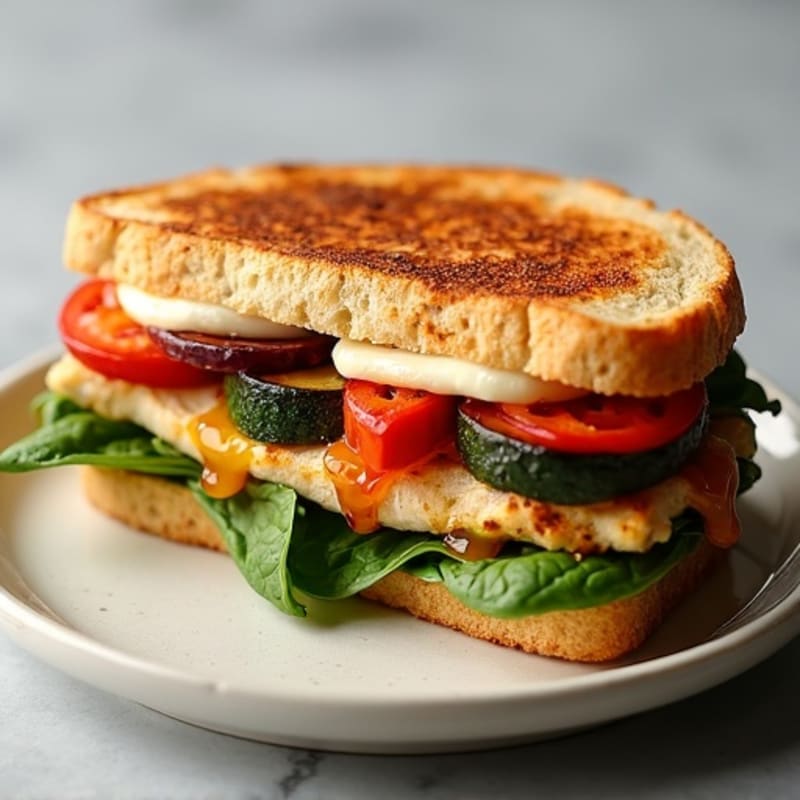 Crispy Roasted Vegetable Panini