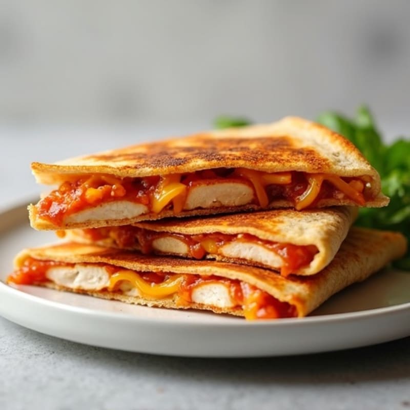 Crispy Whole Wheat BBQ Chicken Quesadilla