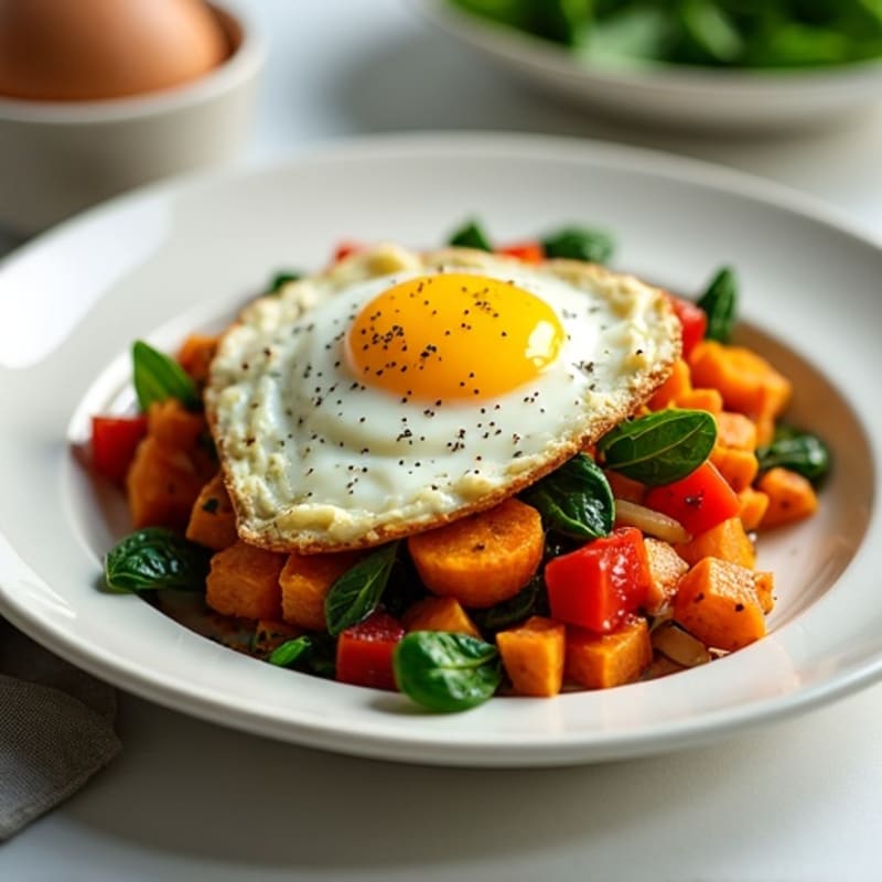 Hearty Veggie Egg Scramble with Sweet Potato