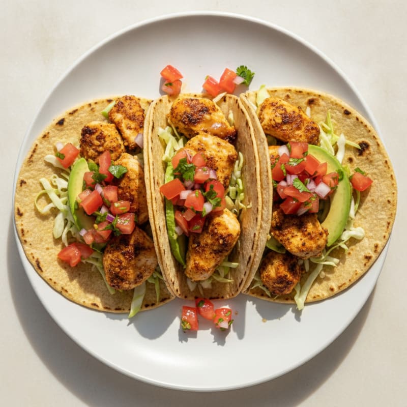 Zesty Chicken Tacos with Hand-Chopped Pico de Gallo