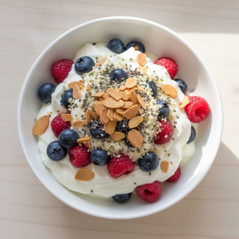 Creamy Greek Yogurt Protein Parfait with Mixed Berries