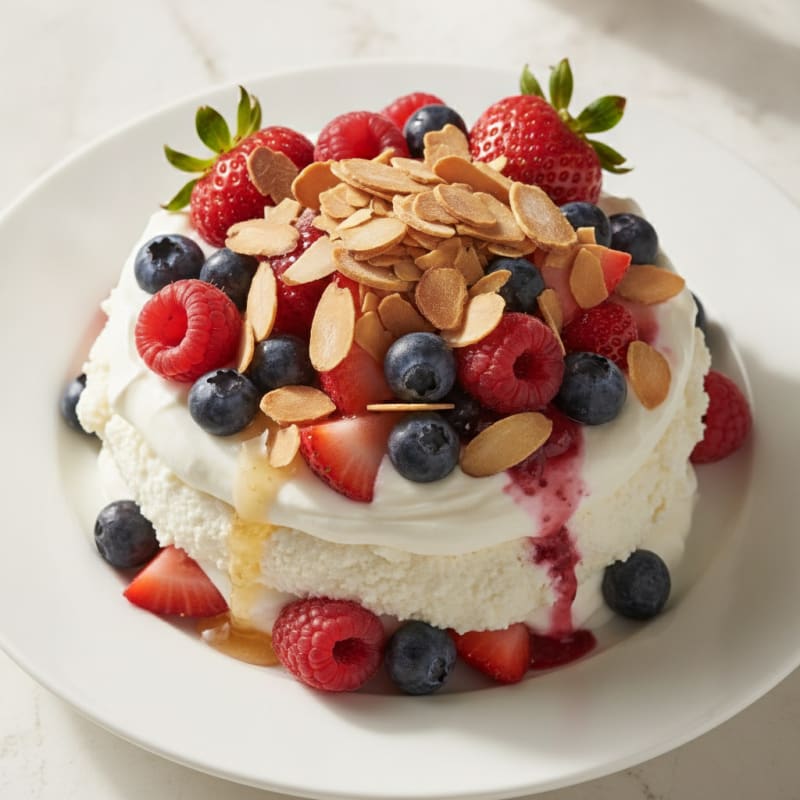 Greek Yogurt Protein Parfait with Berries and Almonds