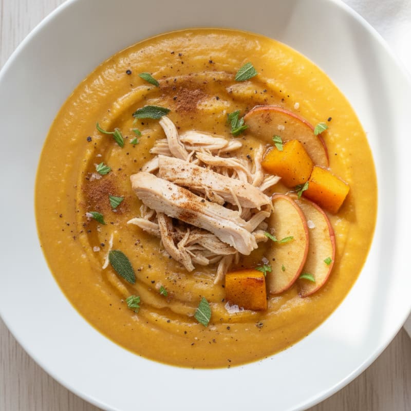 Roasted Butternut Squash Apple Bisque