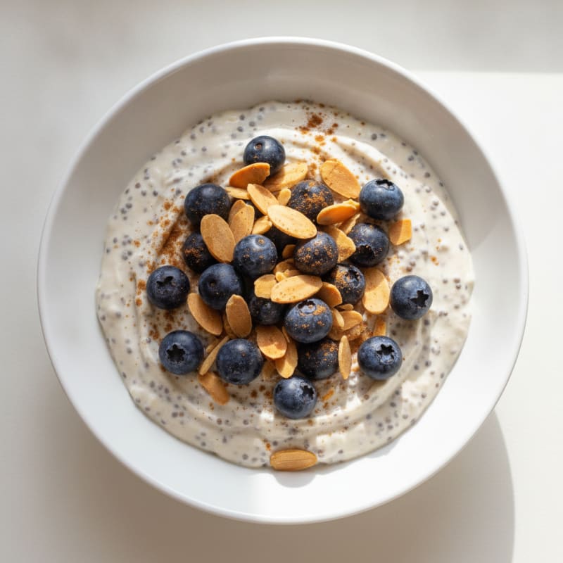 Blueberry Almond Chia Seed Pudding