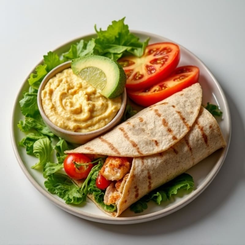 Grilled Chicken and Fresh Veggie Wrap