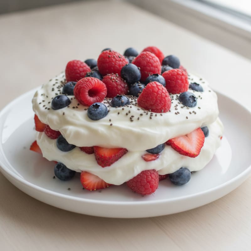 Greek Yogurt Protein Parfait with Mixed Berries