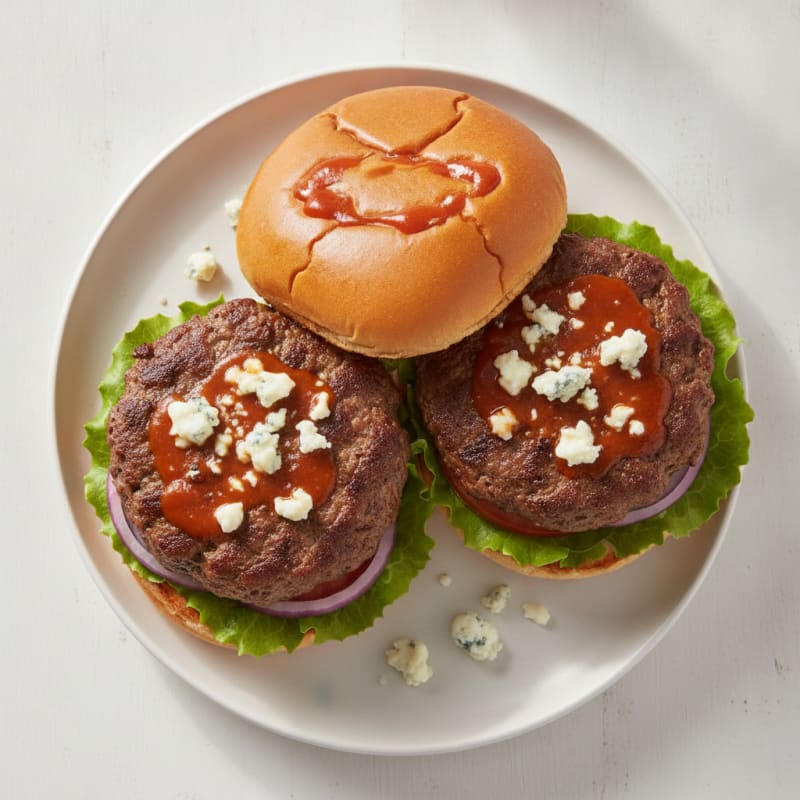 Buffalo Blue Cheese Beef Burgers