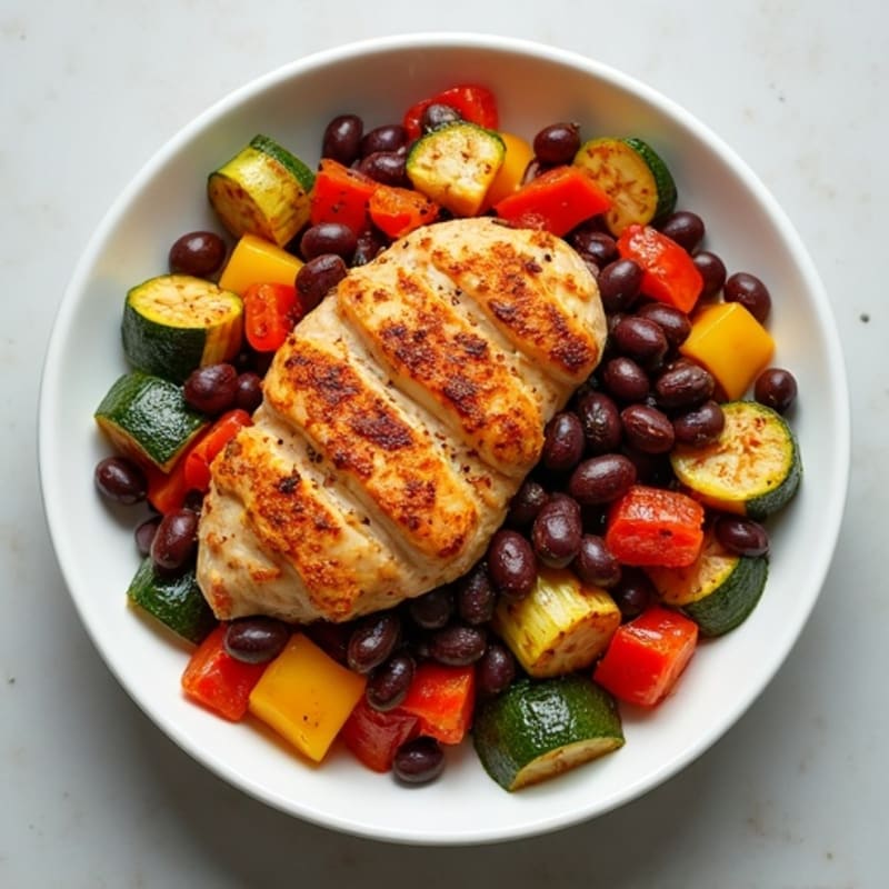 Smoky Chipotle Chicken and Roasted Veggie Bowl