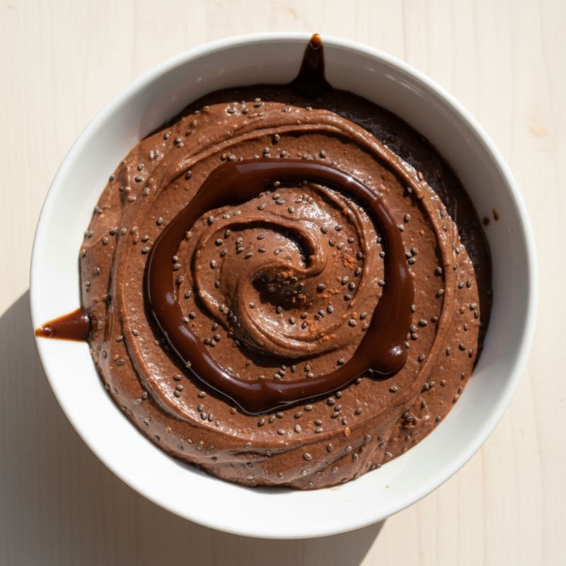 Silky Chocolate Protein Pudding with Chia Seeds