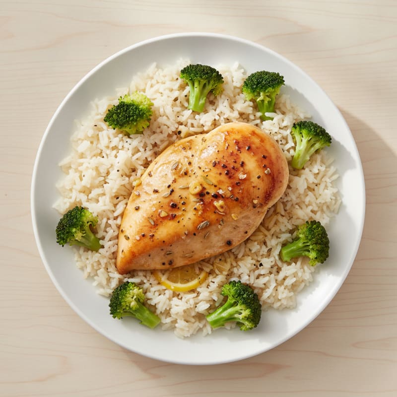 Lemon Herb Roasted Chicken with Rice