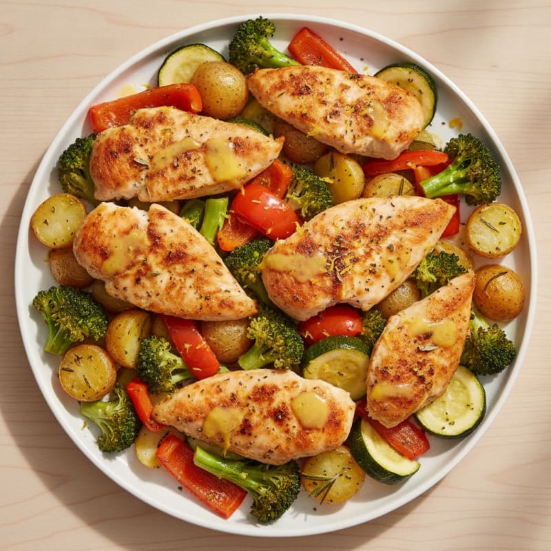Sheet Pan Lemon Herb Chicken and Veggies