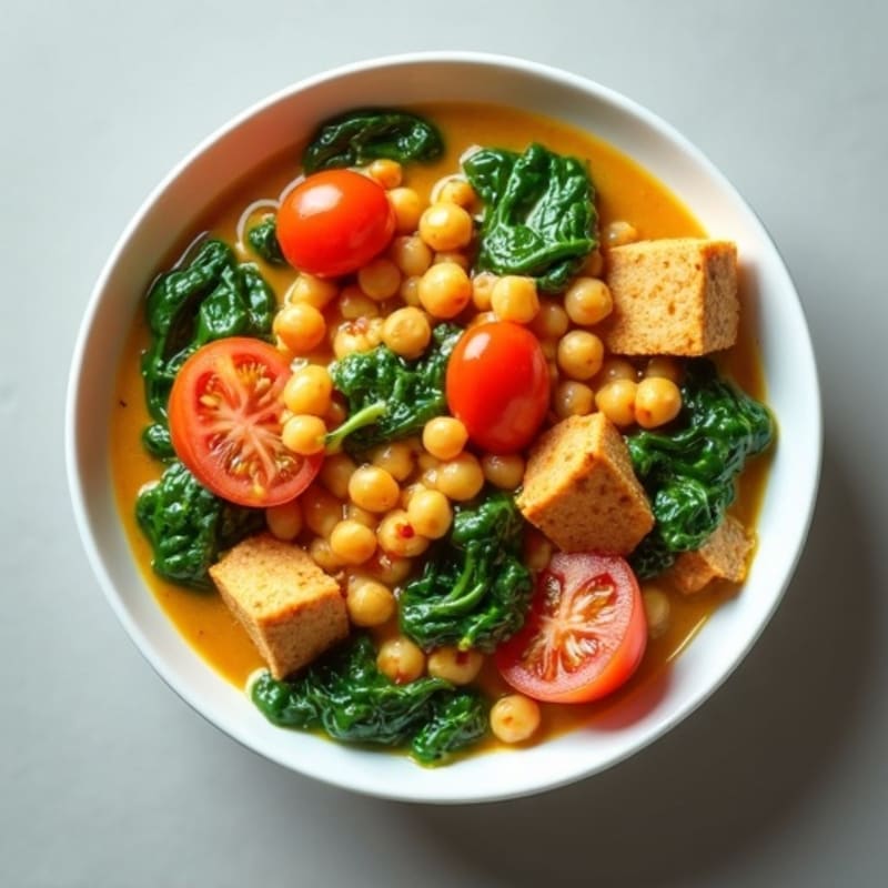 Creamy Chickpea and Spinach Curry