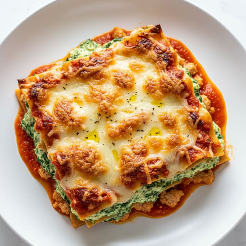Chicken and Spinach Lasagna Bake
