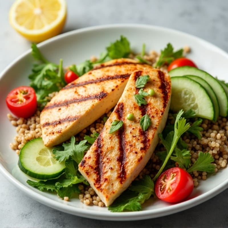 Grilled Chicken and Quinoa Salad with Lemon Vinaigrette