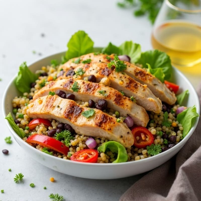 Fresh Quinoa and Black Bean Salad with Zesty Citrus Vinaigrette