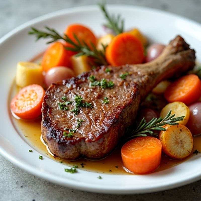 Herb-Roasted Beef with Crispy Root Vegetables