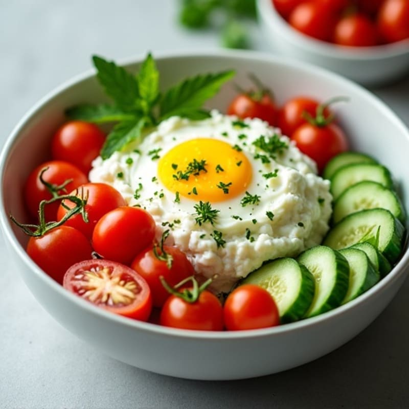 Savory Protein-Packed Cottage Cheese Bowl with Fresh Herbs