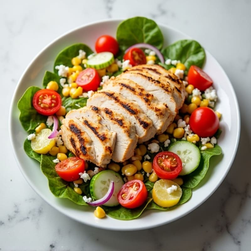 Fresh Tomato and Corn Salad with Creamy Feta