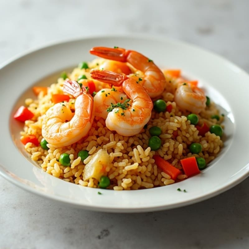 Seafood Saffron Rice with Fresh Vegetables