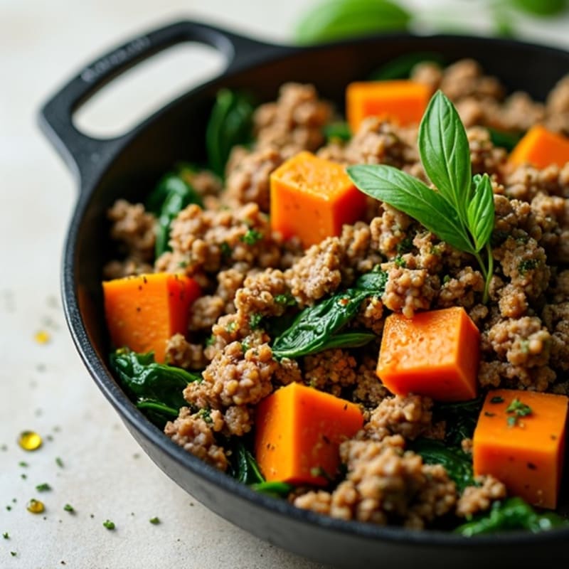 Herb-Roasted Ground Turkey Sweet Potato Skillet