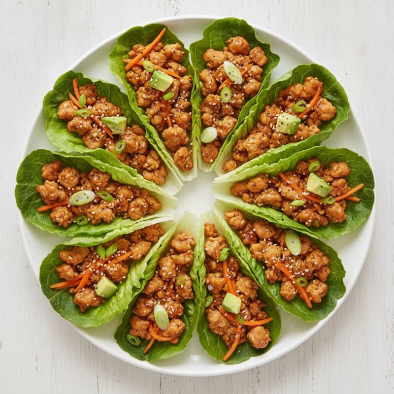Sweet Glazed Chicken Lettuce Wraps