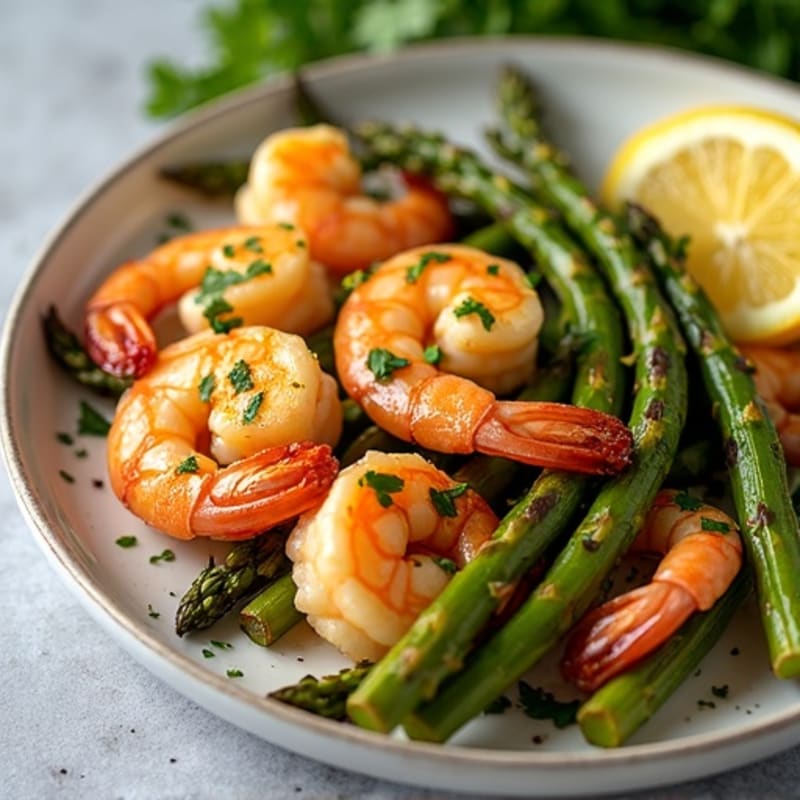 Sheet Pan Lemon Herb Shrimp and Asparagus