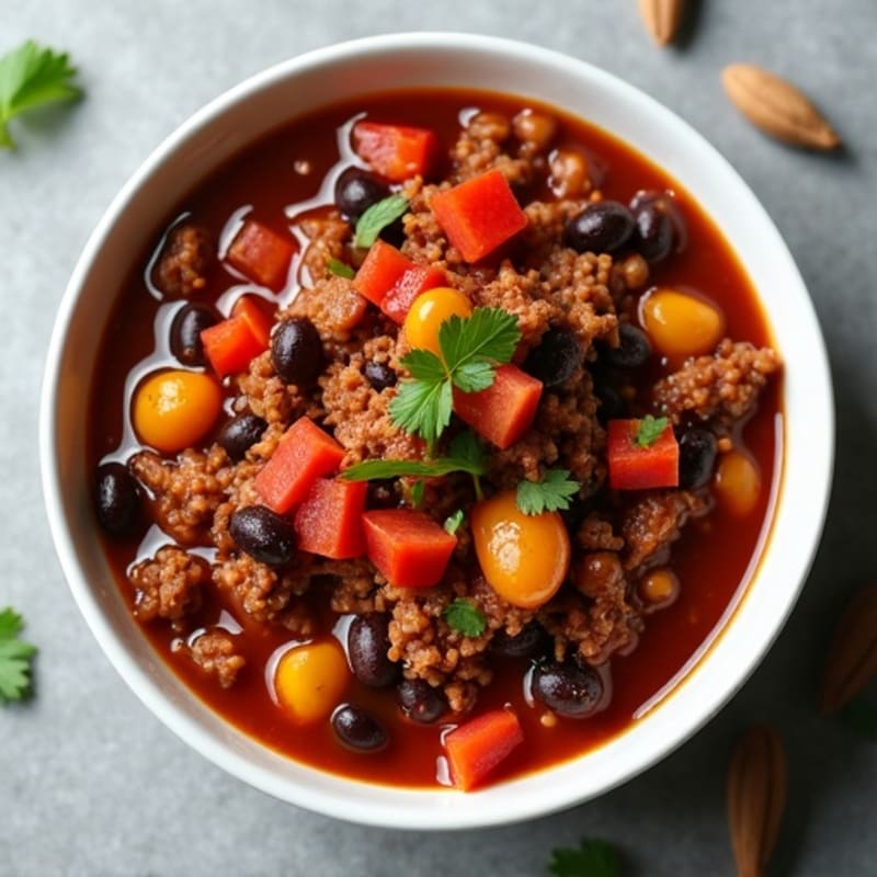 Hearty Black Bean and Ground Beef Chili