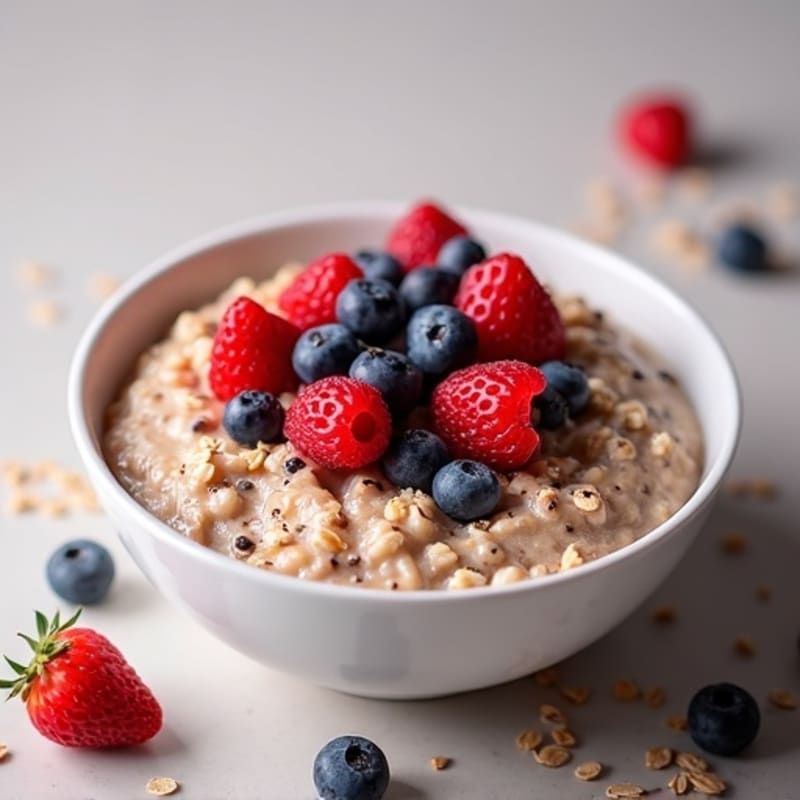 Creamy Berry Protein Oatmeal