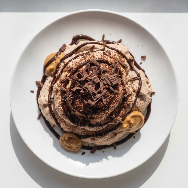 Greek Yogurt Protein Mousse with Dark Chocolate Shavings