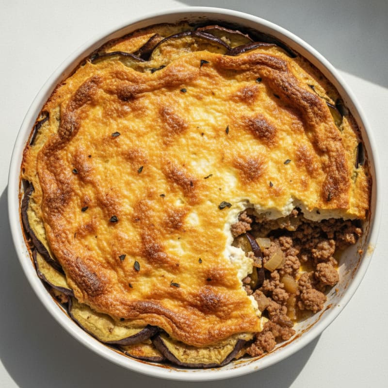 Lamb and Eggplant Moussaka Bake