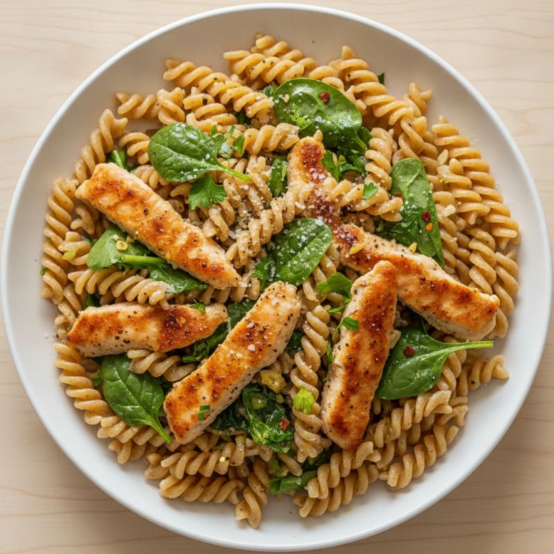 Garlic Herb Fusilli Pasta