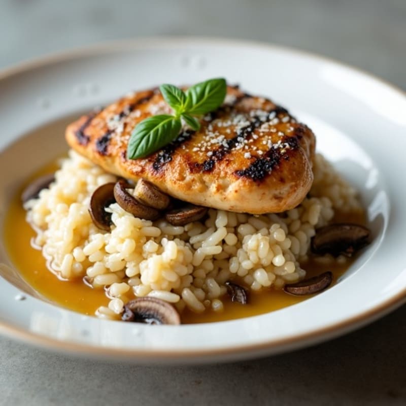 Healthy Creamy Mushroom Risotto