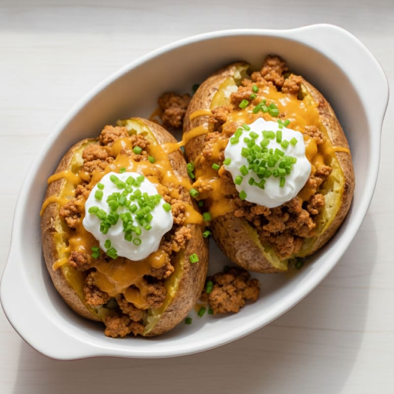 Hearty Loaded Baked Potatoes with Chives