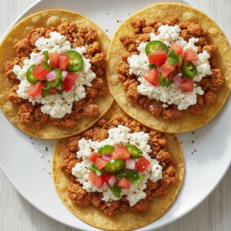 Turkey and Cottage Cheese Tostadas